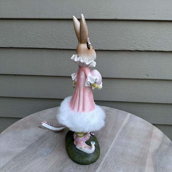 Easter Ballerina Bunnies Figurine Fluffy Tutus Easter Eggs Two Precious Bunnies - Picture 2 of 10